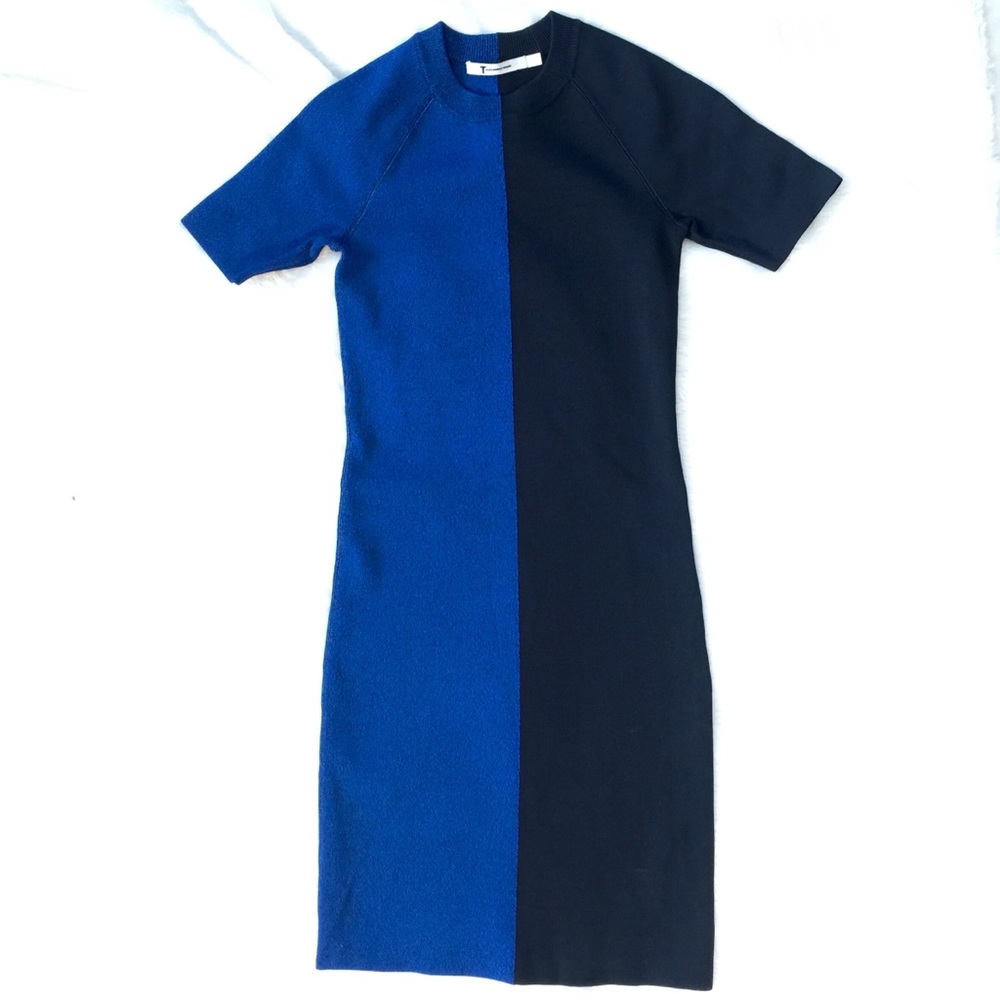 Small Alexander Wang sweater dress blue black knit